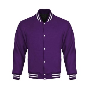 Chaquetas Varsity de algodón con estilo unisex con decoración de piel Chaqueta Varsity Letterman de béisbol para hombre Precio bajo - Product Image 1