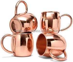 Tasse de mule de Moscou en cuivre fini martelé pour usage domestique - Product Image 3