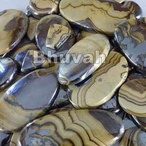 พลอยชัลเลนเบลดแบบหลวม ทรงคาโบชอง ธรรมชาติ ขายส่ง คละแบบ - Product Image 3