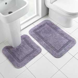 Ensemble de tapis de salle de bain modernes en coton écologique de luxe fabriqués à la machine - Product Image 2