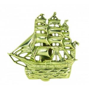 Pujador de Puerta Moderno de Acero Inoxidable con Diseño de Barco de Vela en Latón Antiguo para Hoteles y Hogares, Fundición para Aplicación en Puertas de Vidrio - Product Image 4
