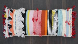 Maroko Bohemian bergaris sarung bantal pinggang pola antik dekoratif Boho bantal lempar untuk rumah Hotel menggunakan teknik tenun - Product Image 2