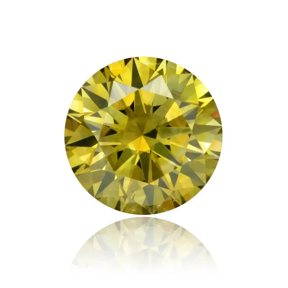 1.3 مللي متر إلى 3.5 مللي متر حجم اللون الأصفر جولة قص الماس بسعر القاع من الهند ، اللون تعزيز الماس