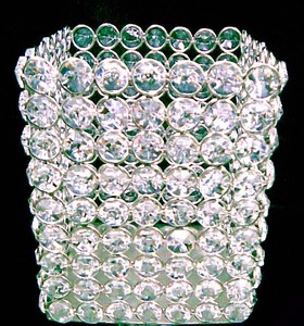 Silver Finish <b>Crystal</b> Vase and Pillar Holder <b>for</b> Home Decor and Gifts Handcrafted <b>Crystal</b> <b>Crafts</b> - Product Image 3