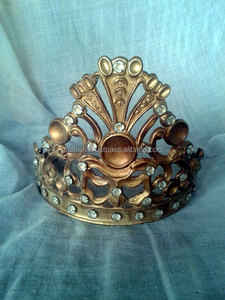 Porte-bougie chauffe-plat vintage en métal en forme de couronne pour décoration intérieure - Product Image 6