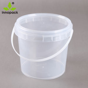 Cubo de Plástico Transparente de 500 ml con Asa y Tapa para Alimentos Enlatados - Product Image 1