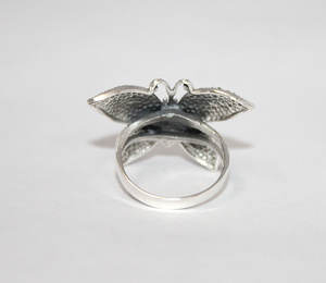 Exportador Plata de ley sólida Lovely CZ Marcasita Piedra preciosa Mariposa Anillo Tamaño 7 1/2 EE. UU. - Product Image 4