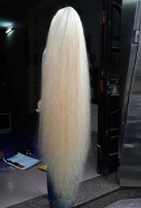 ผมยาวตรงและสีบลอนด์วิกผมลูกไม้เต็มวิกผมดิบ,วิกผมยาวมาก - Product Image 2