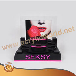Nouveau comptoir d'affichage cosmétique en acrylique élégant pour rouge à lèvres/cils - Product Image 1