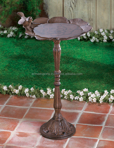 อ่างอาบน้ำนกกับนกน่ารัก | อุปกรณ์ป้อนอาหารนกเหล็กหล่อ | อ่างอาบน้ำนกเหล็กหล่อตกแต่งสวน - Product Image 1