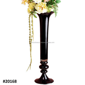 Florero de aluminio con forma de trompeta para decoración de restaurante, florero plateado brillante - Product Image 6