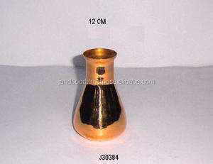 Récipients en métal en cuivre et laiton avec finition polie miroir pour accessoires d'encens et fleurs artificielles - Product Image 3