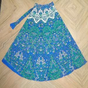 Faldas largas de algodón de diseño impreso al por mayor de la India algodón wrape faldas redondas faldas de moda de algodón impreso para las mujeres - Product Image 4