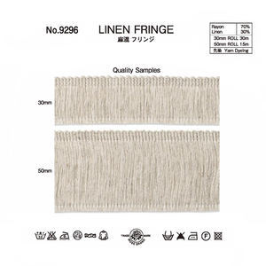 ริบบิ้นตกแต่งขอบผ้าสไตล์ญี่ปุ่น หรูหรา เป็นมิตรกับสิ่งแวดล้อม ผลิตจากเรยอนและผ้าลินิน แบบแข็ง ความกว้าง 30 มม./50 มม. - Product Image 2