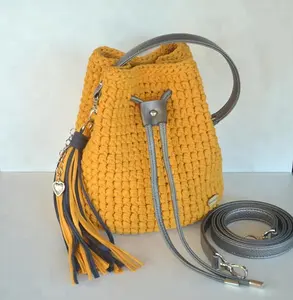 T shirt yarn yellow gray bag from VietNam