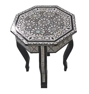 Table octogonale cintrée à la main W87, pieds détachables, Art artisanal