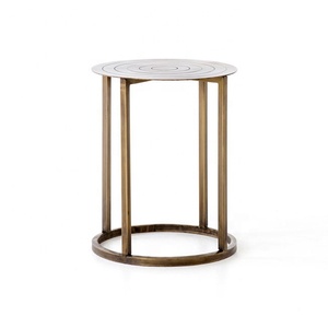 COFFEE SIDE <b>TABLE</b> WITH <b>MARBLE</b> TOP FOR LIVING ROOM FURNITURE METAL OFFICE <b>TABLE</b> - Product Image 5