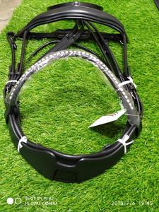 Matériau en cuir renforcé de bride de cheval western anatomique de logo personnalisé de haute qualité en couleurs pour la sécurité d'équitation équestre - Product Image 5