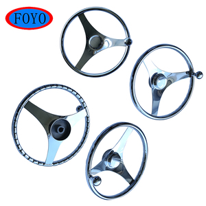 Barco accesorios marinos de acero inoxidable pulido 304 ruedas de dirección 3 radios con Centro hub y perilla de control para barco yate - Product Image 5