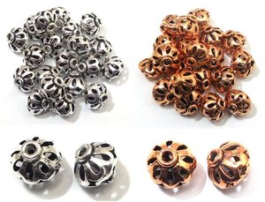 Cuentas de Bali chapadas en plata oxidada - Product Image 5