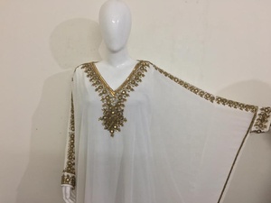 Nouvelle Collection Modeste Caftan Robes Dubaï Style Long Luxe Perlé Mode Islamique Automne Fleurs Embelli Abayas Caftan - Product Image 5