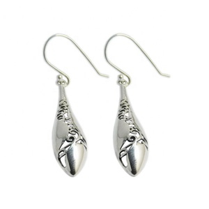 ต่างหูเงินแท้925สเตอริงทำด้วยมือต่างหูเงินแท้925แข็งต่างหูเครื่องประดับเงินสเตอร์ลิงสำหรับผู้หญิงและเด็กผู้หญิง - Product Image 1