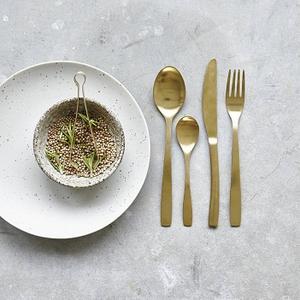 Golden Color Finishing Stainless Steel Metal Kitchen Cutlery Set with Glossy Finishing Wholesale Supplier - Product Image 4