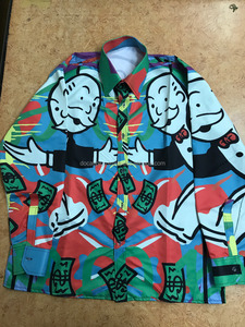 เสื้อไมโครไฟเบอร์โพลีเอสเตอร์แบบซับลิเมชั่นสีพิเศษสำหรับผู้ชาย (แบบ OEM) - Product Image 2