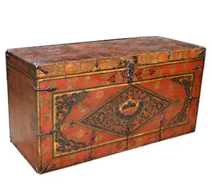 Brown Floral Moroccan Floral Design Bone Inlay Chest of Drawer Best Painted Chest Manufacture In India At Best Price
