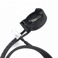Support de pile CR2032 avec faisceau de câbles isolés en PVC torsadé et lumière LED de 5 mm