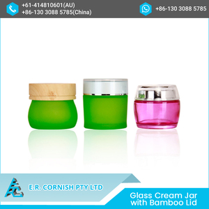 Wholesale Price Empty Cosmetic Glass Cream Jar with Bamboo Lid - Product Image 4