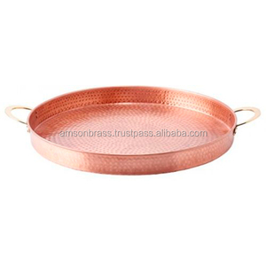 Cobre puro anillo redondo bandeja para utensilios de cocina fiesta Bar uso - Product Image 5