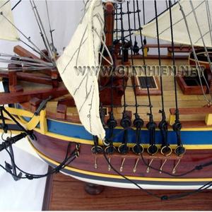 HMS Bounty ทำจากไม้ทะเลทาสีโมเดลเรือสูงหรูหราสำหรับตกแต่งบ้านเป็นเฟอร์นิเจอร์หรือกล่องของขวัญรวมอยู่ด้วย - Product Image 4