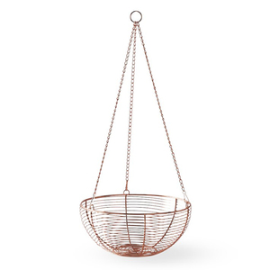 Cesta colgante de malla de cobre y hierro para jardín, almacenamiento de decoración del hogar en forma de pollo para alimentos y cocina, sostenible y colorida - Product Image 1