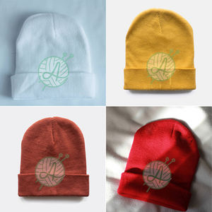 Chapeaux d'hiver personnalisés maçonniques Bonnet tricoté en laine 100% de haute qualité avec emblème OES jaune pour les amateurs de sports d'hiver chevronnés - Product Image 6