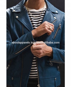 Bulk Wholesale Cheap Stylish Suede Bomber Jackets/ Genuine Sheepskin Leather Motorbike Jacket & <b>Coats</b> - Product Image 4