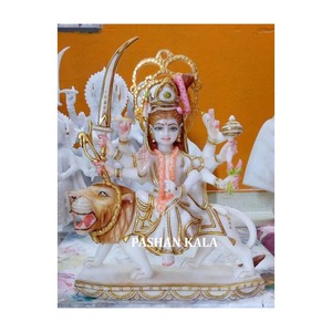 Estatua de mármol blanco Durga Maa - Product Image 1
