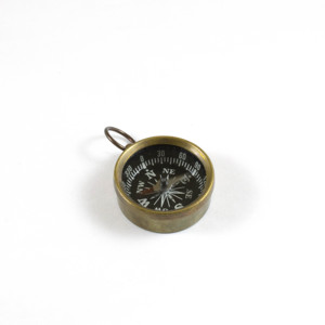 <b>Antique</b> Nautical Brass Metal <b>Compass</b> Keychain Small Directional Corporate Gift Loop Business Promotional Carabiners - Product Image 5