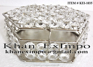 Joyero Hexagonal de hierro de cristal - Product Image 3
