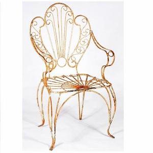 Chaise décorative en fer forgé blanc, chaise classique d'intérieur, salle à manger, haute qualité, pour la maison - Product Image 4
