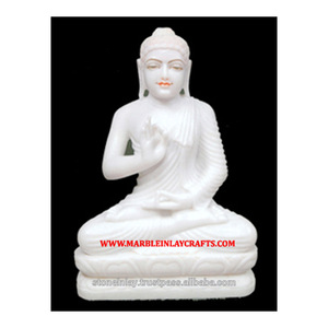 Dealer Indian White Marble Buddha Statue - Product Image 1
