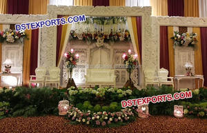 Marco colgante indio tradicional para decoraciones, Marco colgante real, Panel de boda tallado en oro - Product Image 6