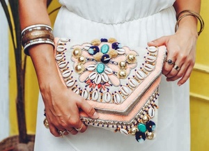2018 elegante bolso de noche con cuentas elegante embrague de fiesta para venta al por mayor - Product Image 2