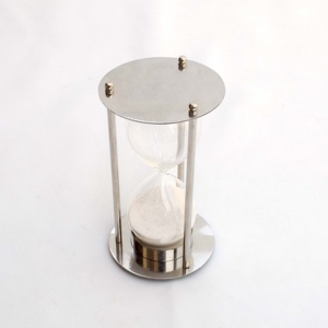 Haute qualité 5.4 pouces blanc sable aluminium verre heure verre nautique nickelé métal alliage nouveauté cadeau pour noël nouveau - Product Image 1