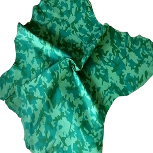 Produit de finition à grain véritable en cuir Cabretta de mouton camouflage multi-vert de qualité supérieure - Product Image 1