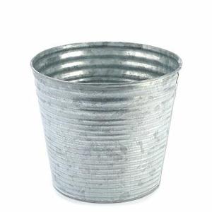 Cubo de Metal acanalado Vintage con diseño clásico Soporte decorativo para flores o bebidas para el hogar para flores o bebidas - Product Image 5