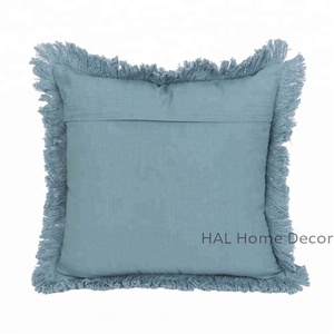 Decorative Embroidered Cotton Pillow Cushion <b>for</b> <b>Sofas</b>, Custom Made Cushion <b>Cover</b>, Wholesale Bulk Pillow Cases - Product Image 2