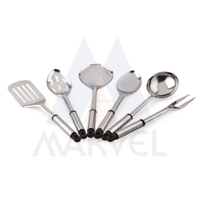 Utensilio de cocina con mango de tubería de acero inoxidable, respetuoso con el medio ambiente, herramientas para el hogar, restaurante, Hotel - Product Image 1