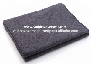 Mantas de lana estampadas en EE. UU. Mantas de lana gris hechas de lana Premium 80% para exteriores Camping Sofá Chimenea - Product Image 5