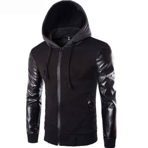Casual OEM Solid Imprimé Imperméable Doublé Anti-Rides Hoodies Épais Hommes Zipper-Up Sweatshirts avec Poche sur les Manches - Product Image 4